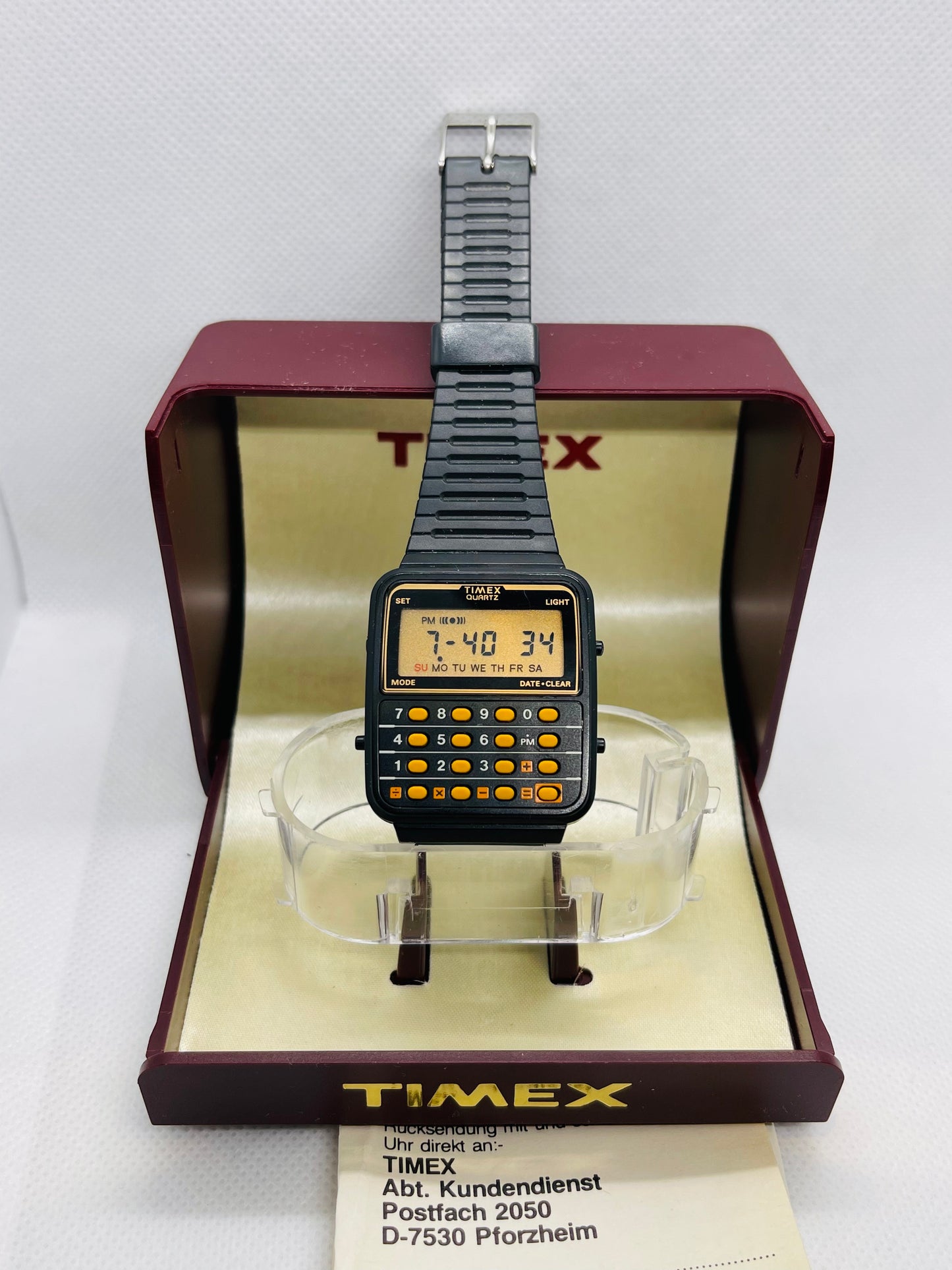 1984 Timex Calculator watch unused, boxed