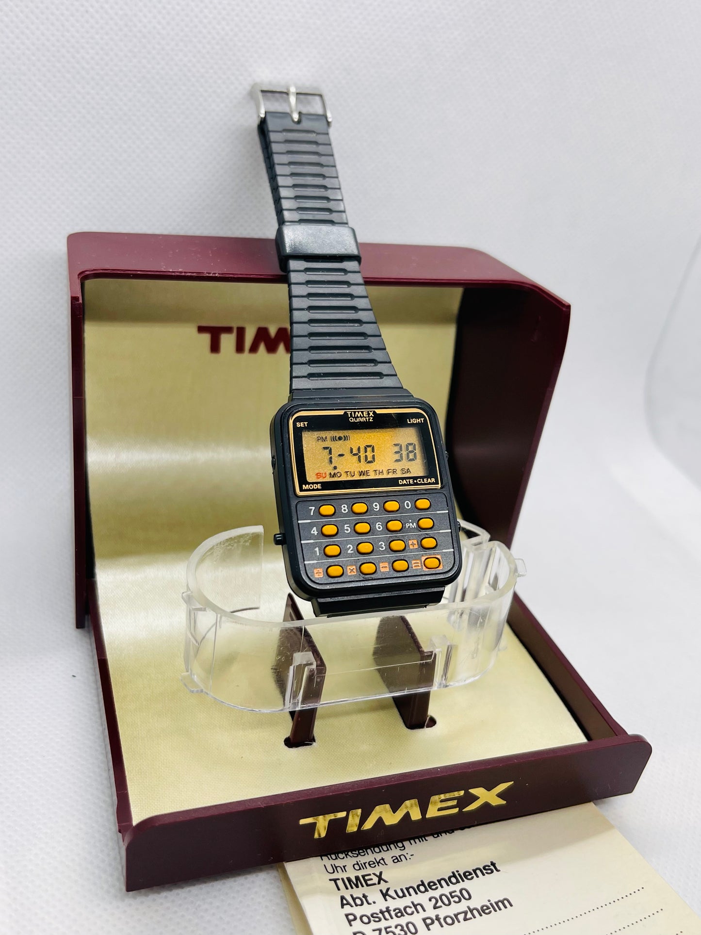 1984 Timex Calculator watch unused, boxed